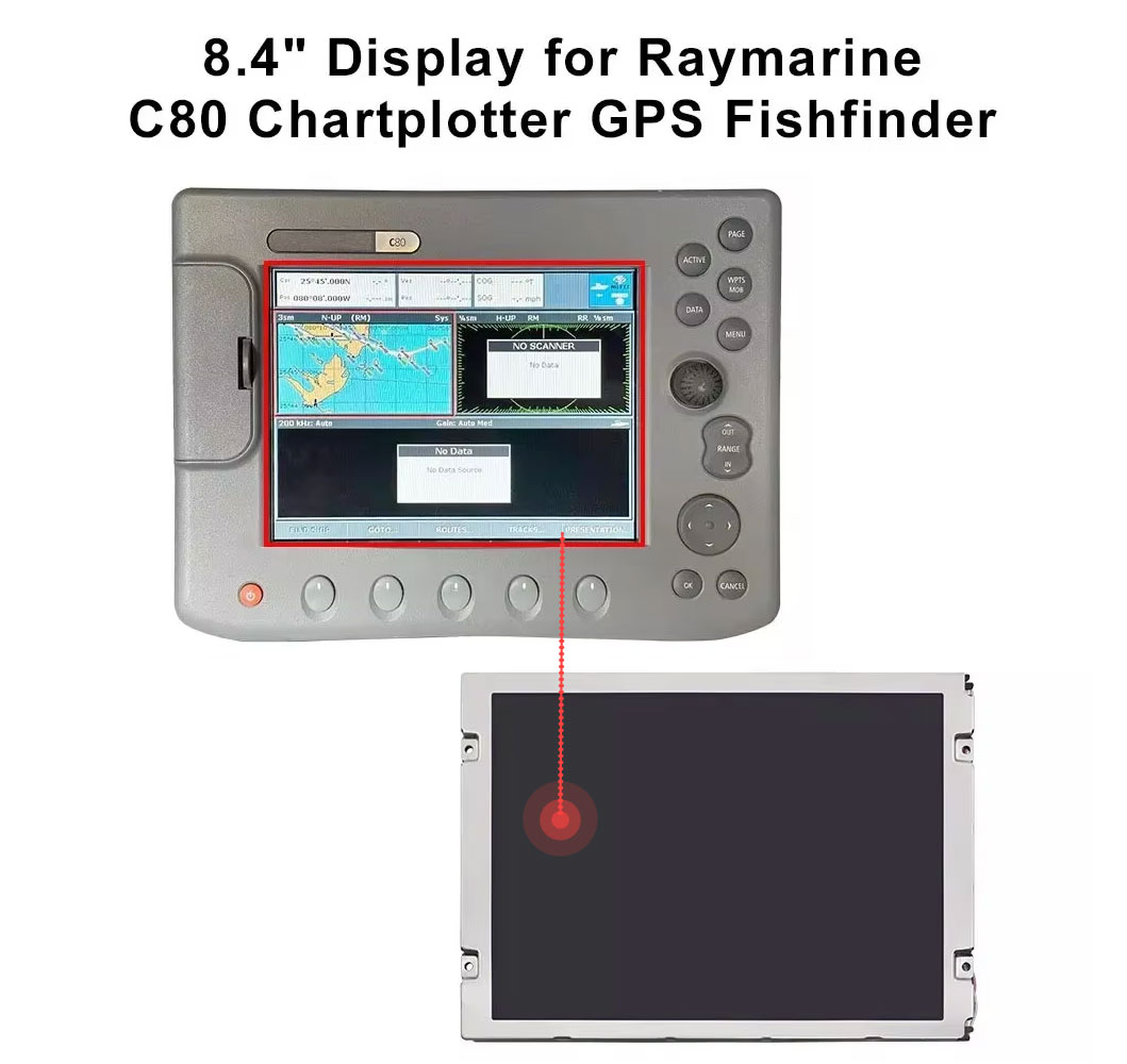 Fish Finder Gps - 8,4-Zoll-LCD-Display für Raymarine C80 Kartenplotter GPS-Fischfinder